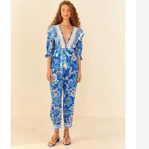 Farm Rio Full of Flowers Nantucket Hamptons Jumpsuit